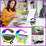 ✆ ◭  Multifunctional Bluetooth Speaker Wireless Charger RGB Night Light Speaker Bluetooth