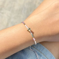 Custom initial name bracelet /MONOKROM, initial letter bead bracelet, custom initial letter bracelet