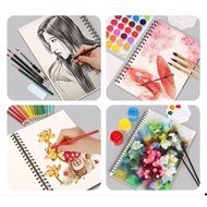 Sketch Book A5, A4, A3, Kertas Lukisan, Wire-O Sketch Drawing Book, 素描画册 140gsm/50shts