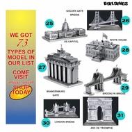 ( BUILDING ) 3D METAL PUZZLE MODEL FOR HOBBIES, EDUCATION AND COLLECTION ITEM