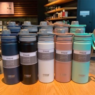 TYESO Authentic 304 Stainless Steel Cylindrical Water Bottle Keep Hot And Cold Size 750ml [25oz] Wit