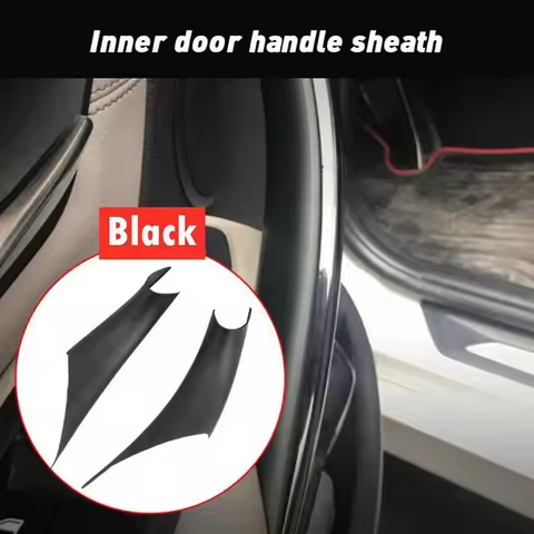 A Pair Matte Black Interior Door Handle Trim Cover For BMW 3/4 Series F30 F35 320i 320Li 328i 328Li 
