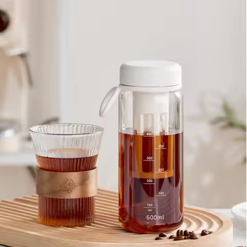 GIANXI Summer Water Cup Cold Brew Portable Accompanying Cup Coffee Cup Lemon Juice Smoothie Cup Gree