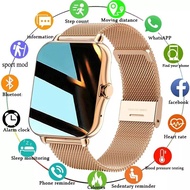 ZZOOI Men Women Smart Watch Full Touch Screen Heart Rate Fitness IP67 Waterproof Smartwatch For Android IOS Business Ladies Watch