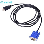 [READY STOCK] 1.8m Hot-selling HDTV Cable HDTV TO VGA with Audio Adapter Cable HDTV TO VGA Cable