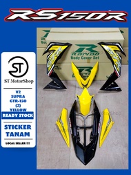 HONDA RS-150R RS150R V2 SUPRA GTR-150 (2) YELLOW COVER SET (STICKER TANAM) RAPIDO NEW ACCESSORY AKSE