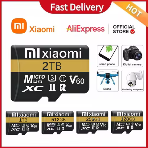 Original XIAOMI 2TB Micro TF SD Card SD Card TF/SD 128GB 512GB Mini Memory Card Class10 For Camera/P