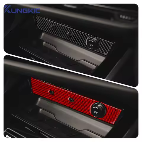 For Audi A5 S5 A6 e-tron B10 2025 2026 Real Soft Carbon Fiber Sticker LHD RHD Car USB Frame Decor Ac