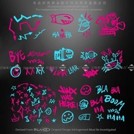 Reflective car stickers LOL Jinx hollow graffiti Creative motorcycle car body glass helmet decorativ