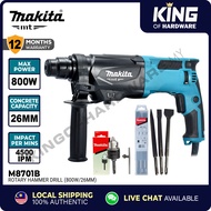 (Japan) Makita Rotary Hammer Drill M8701X3B | 800W/26MM(1") Mesin Tebuk Dinding | Concrete Impact Driver Drill