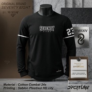 Men's Long Sleeve White Striped T-Shirt "Seventy EIGHT" | Longsleeve Casual Premium cotton Combat 24