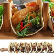 [BHS Home Shop]1/2Pcs Wooden Taco Holder Stand for 8 Tacos Burritos Taco Shell Holder Mexican Rolls 