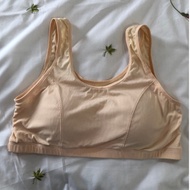 Training bra size 90/95 B, cold ribbed elastic, skin color, foam