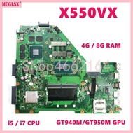 I5 / i7 Cpu 4g/8g - ram Gt940m / gtx950 m Gpu Mainboard Asus X550vx Fx50v K550vx X550vxk X550v K550n