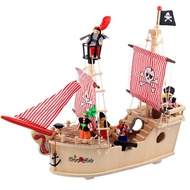 Wooden pirates ship/ children's toy pirate ship/ calloused ship