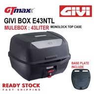 [ E43NTL ADVANCE / E43NTL + BASE PLATE + FREE NET + FULL ACCESSORIES ] GIVI MONOLOCK TOP CASE MULEBO