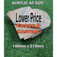 Acrylic Sheet A5 Size 2mm/3mm/4mm/5mm/6mm.