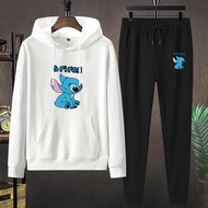 (Set) BK191-LONG+AA333 LONG-Sleeved Hoodie + LONG Pants 2-Piece Set For Older Men And Women.