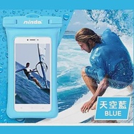 NISDA 漂浮氣囊款 6吋以下手機防水袋(最高防水等級IPX8)天空藍