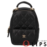 香奈兒經典迷你雙肩包 AP3753 羊皮女士雙肩包/日用包

黑色 [二手]