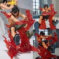 โมเดลวันพีช Ace (Battle vs Blackbeard Ver.) Fire Fist Cross Fire เอส การ์ตูน PVC Figure การฟื้นฟูฉาก ฟิกเกอร์