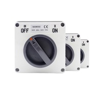Outdoor Waterproof Knob Power Wall Switch Anti-Storm Switch Can Be Immersed 2 holes32A 50Hz 500V 56S