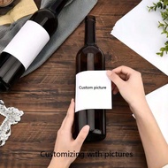 Customized 10pcs White Label Sticker For Wine Bottle 12x8cm, Self-Adhesive Wine Bottle Label Printin