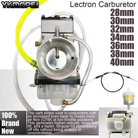 28/30/32/34/36/38/40mm Alconstar Lectron High Velocity Adjustable Power Jet Carburetor For Honda YZ2