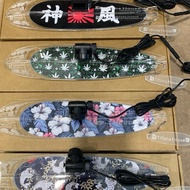 8 Warna + RGB Music Controller Tiffana House Surfboard Mirror Transparent Rear View Mirror Kereta Ib