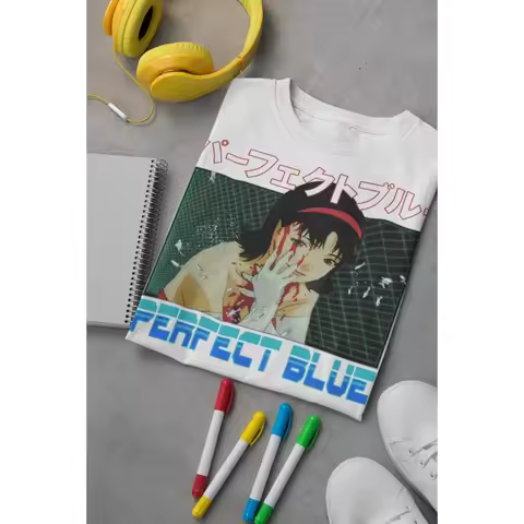 Trends Summer 2025 Cosplay Neutral Perfect Blue T-Shirt Gift Horror Anime Manga Perfect Blue Mima Ki