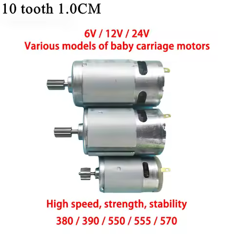 10Teeth RS380 RS390 RS550 RS570 RS555 6V 12V 24V High Speed Children's Electric Ride on Car Drive Mo