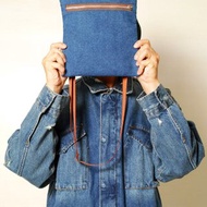開學季 DENIM-手做拉鍊丹寧牛仔帆布隨身斜側揹/相機/收納包