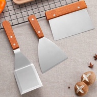 Stainless Steel Solid Wood Tiramisu Shovel Dessert Cake Shovel Release Powder Scraper Diagonal Shove