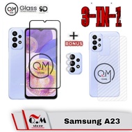 LAYAR Samsung A23 3-in-1 Tempered Glass Package Samsung M23 Anti-Scratch Screen Protector