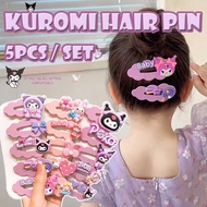 5 ชิ้น/ชุด กิ๊บติดผมลายเมโลดี้ Sanrio สุดน่ารัก กิ๊บติดผม Kuromi สำหรับเด็ก กิ๊บติดผม Kuromi สำหรับเ
