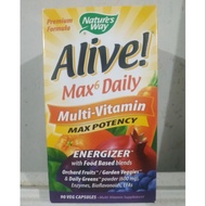 natures way Alive max 6 daily multivitamin c247 90 capsule c24 7 high in vitamin c