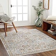 Artistic Weavers Lillian Washable Floral Runner Area Rug,2'7" x 7'3",Beige
