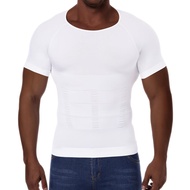 Gleefeat Tummy Control Men Shapewear Mens Compression Shirt Body Shaper Slim Undershirt Abs Abdomen