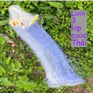 3-Screen Fish Net | Thai Fee | Many sizes| Catching Fish From 1 to Over 5 Fingers - Multi-Size 3 Lay