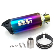 (ซ้ายขวา)51มิลลิเมตรสากลรถจักรยานยนต์โครงการSCตัวเก็บเสียงท่อไอเสียหนีMotoจักรยานสกู๊ตเตอร์สกปรกท่อไ