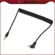 [Blesiya] 3.5mm to Male  Sync Cable with Screw    Spring Cord 1.1.28ft (34-100cm)