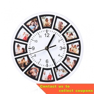 🎈Personalized Photo Frame Plaque Photo Print Desktop Picture Frames with Time Clock Customized Photo/Text Christmas Gift