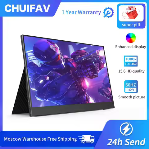 CHUIFAV 15.6 Inch Portable Monitor 14 Inch IPS Dispaly Gaming Screen For Switch Ps4 Laptop Type c Co