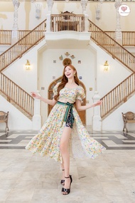 Maria Diamond Brand การันตีเสื้อผ้าแบรนด์แท้ เซท 3 ชิ้น เสื้อ+กางเกงขาสั้น+กระโปรง ลาย