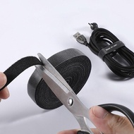 Usb Cable Organizer 1m/3m Nylon Winder Tape For Iphone Lightning/type C Free Desktop Management Office Clip