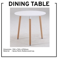 DINING TABLE / WHITE SMALL ROUND DINING TABLE 70cm Round Table White Table Modern Table