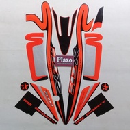 Yamaha f1zr caltex edition Black-orange Motorcycle striping sticker
