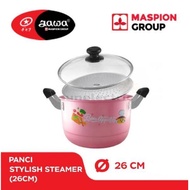 Maspion Alcor Stylish Steamer Glass Cover 26cm - Multi Color