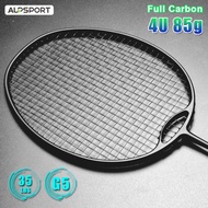 ALP FDYX 4U G4 35Lbs Original 100% Full Carbon Fiber Creative Wind Hole Design Pro Reket Ultralight Black Badminton Racket With Free String Professional Super Light Racquet