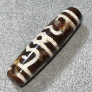 🇲🇾268DZI🚀 莲师法帽天珠 / Moss Agate Dharma Hat Dzi / Antique Look Manik Tibet Sky Kingdom Destiny Authenti